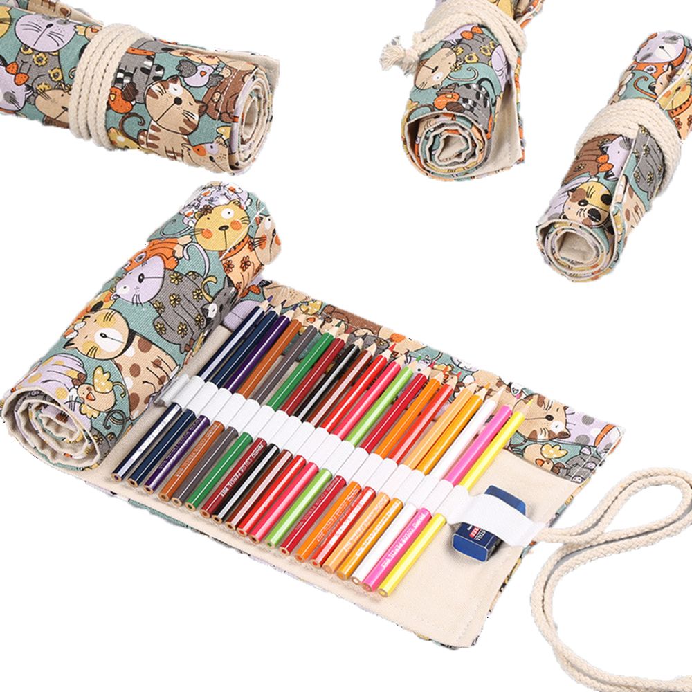 Pen Pouch Roll - 만화 캐릭터 남아 여아 롤 스쿨