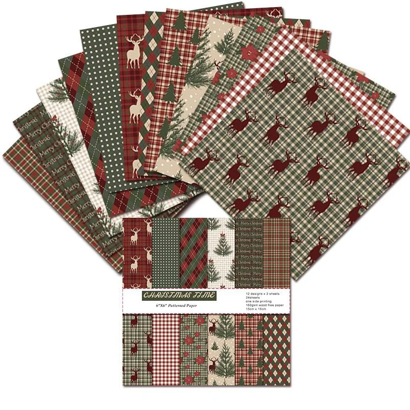 Graph Paper Pad - 1 세트 빈티지 메리 크리스마스 스크랩북