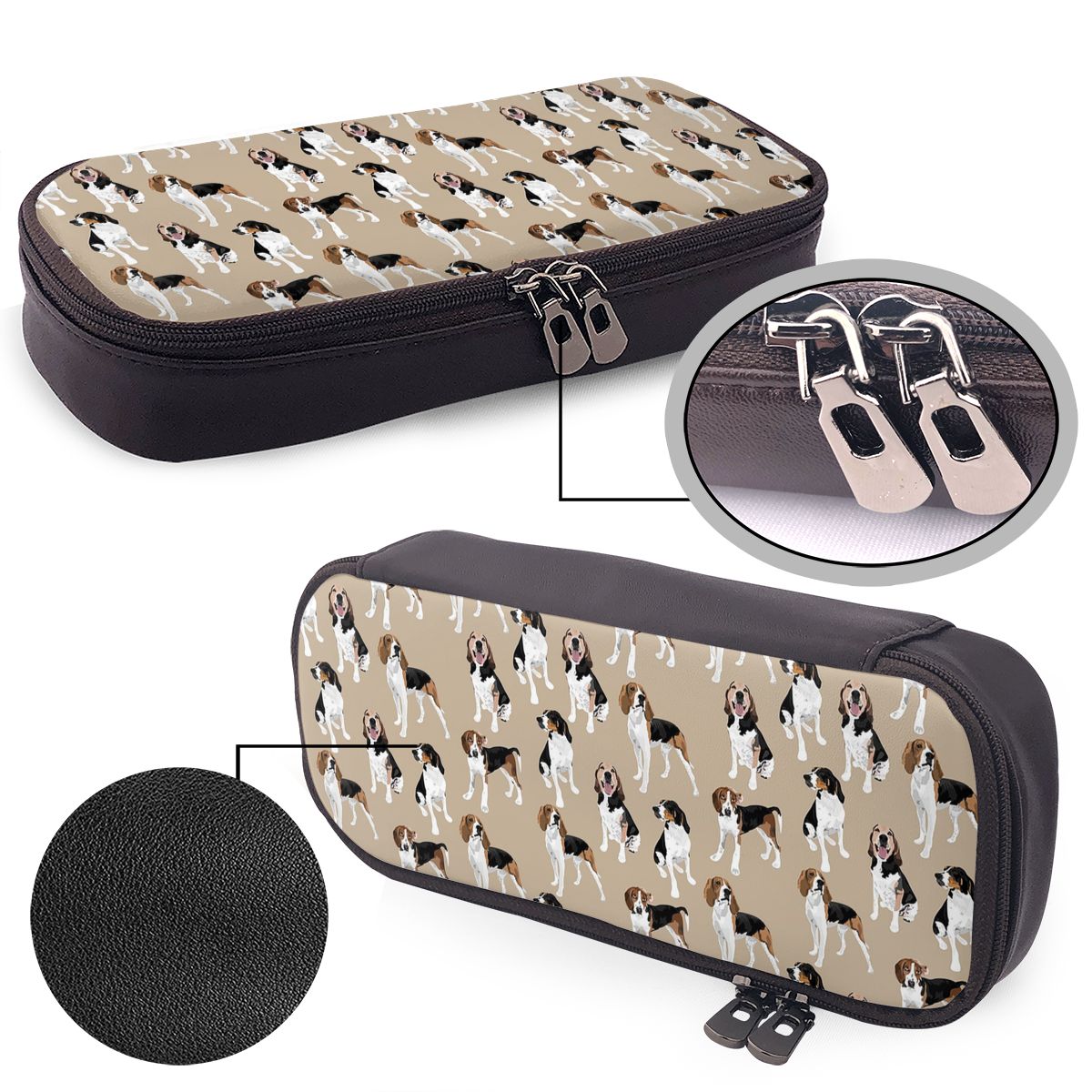 Tan Stationery & Office Supply - Treeing Walker Coonhound On Tan 가죽