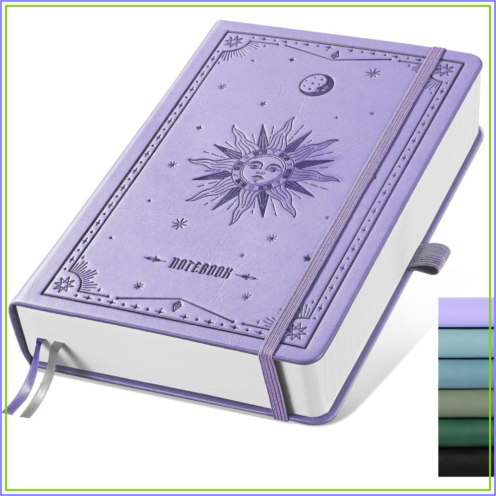 Journal Leather Hardcover - A5 하드커버 라인 노트 - 320페이지,