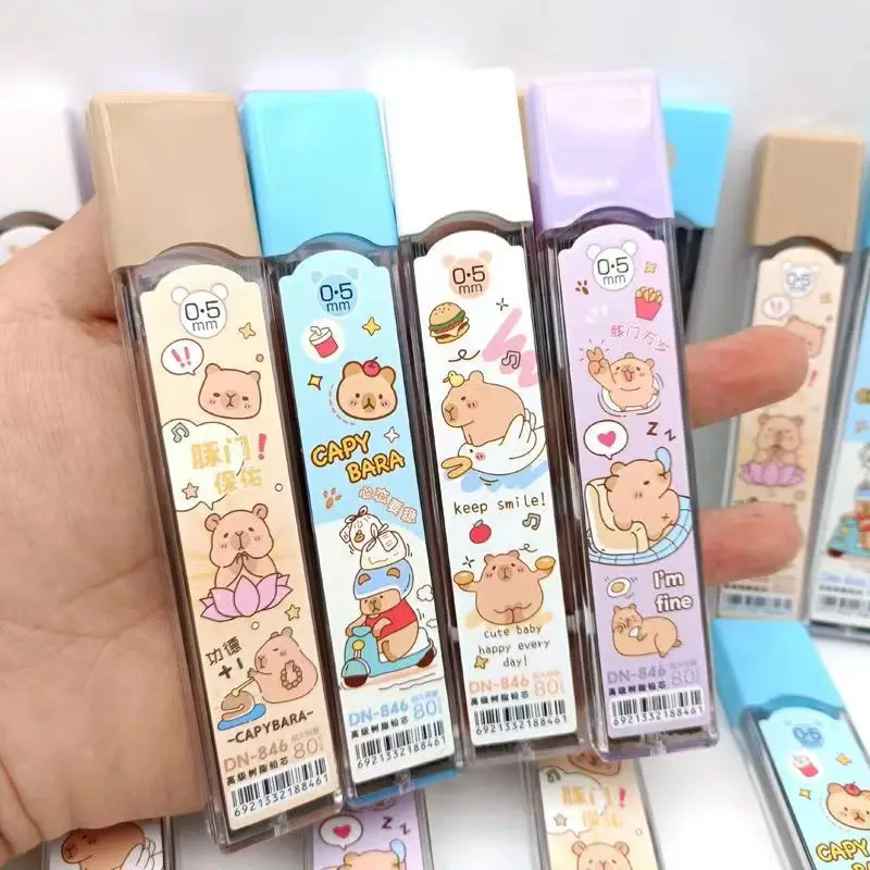 Mechanical Pencil Lead - 80개/박스 카피바라 0.5mm 귀여운 만화 특수