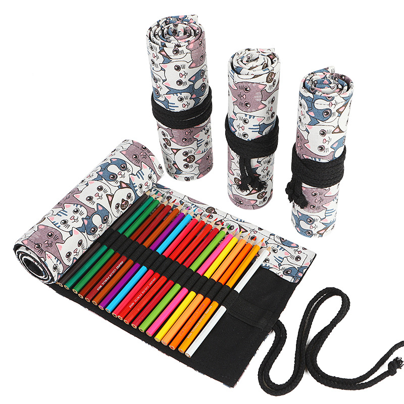 Pen Pouch Roll - 72 슬롯 학교 연필 케이스 롤