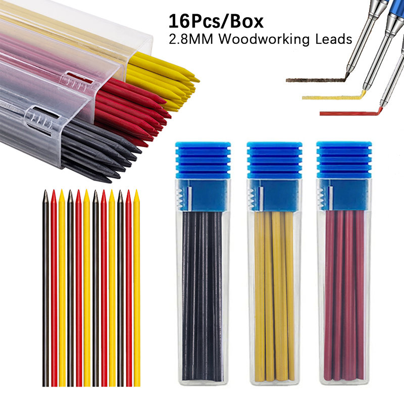 Mechanical Pencil Lead - 16 개/상자 2.8mm 2B 단단한 목수