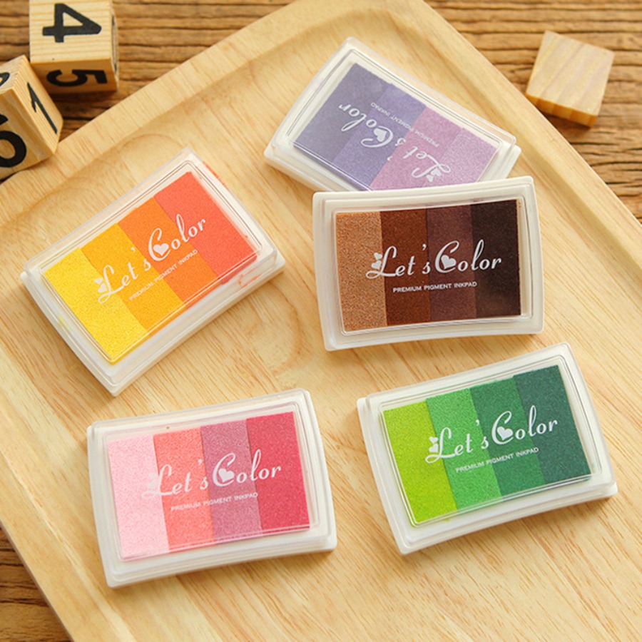 Self Inking Stamp - 그라데이션 컬러 공예 잉크 패드 귀여운