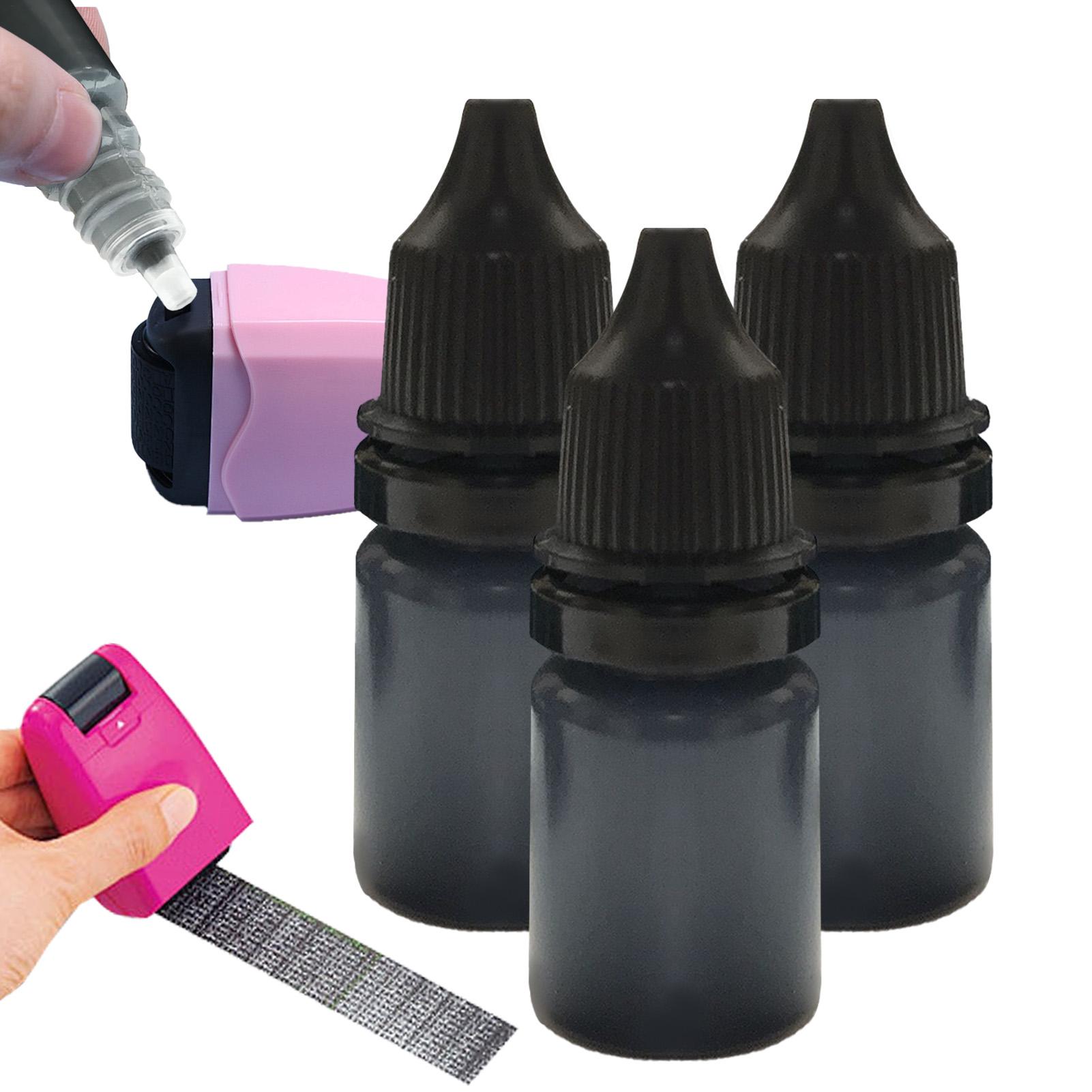 Self Inking Stamp - 블랙 스탬프 잉크 3개/세트 빠른 건조