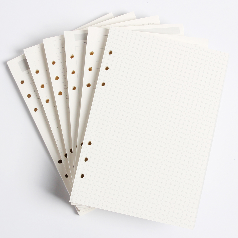 Notebook Dotted A5 - 클래식 6홀 바인더 노트 내부 종이