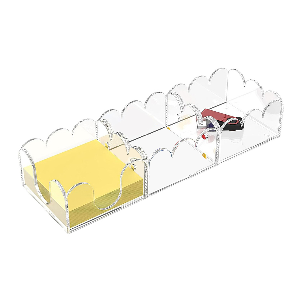 Paperclip Magnetic Set - 자석 3-in-1 아크릴 메모지 홀더: 깔끔한