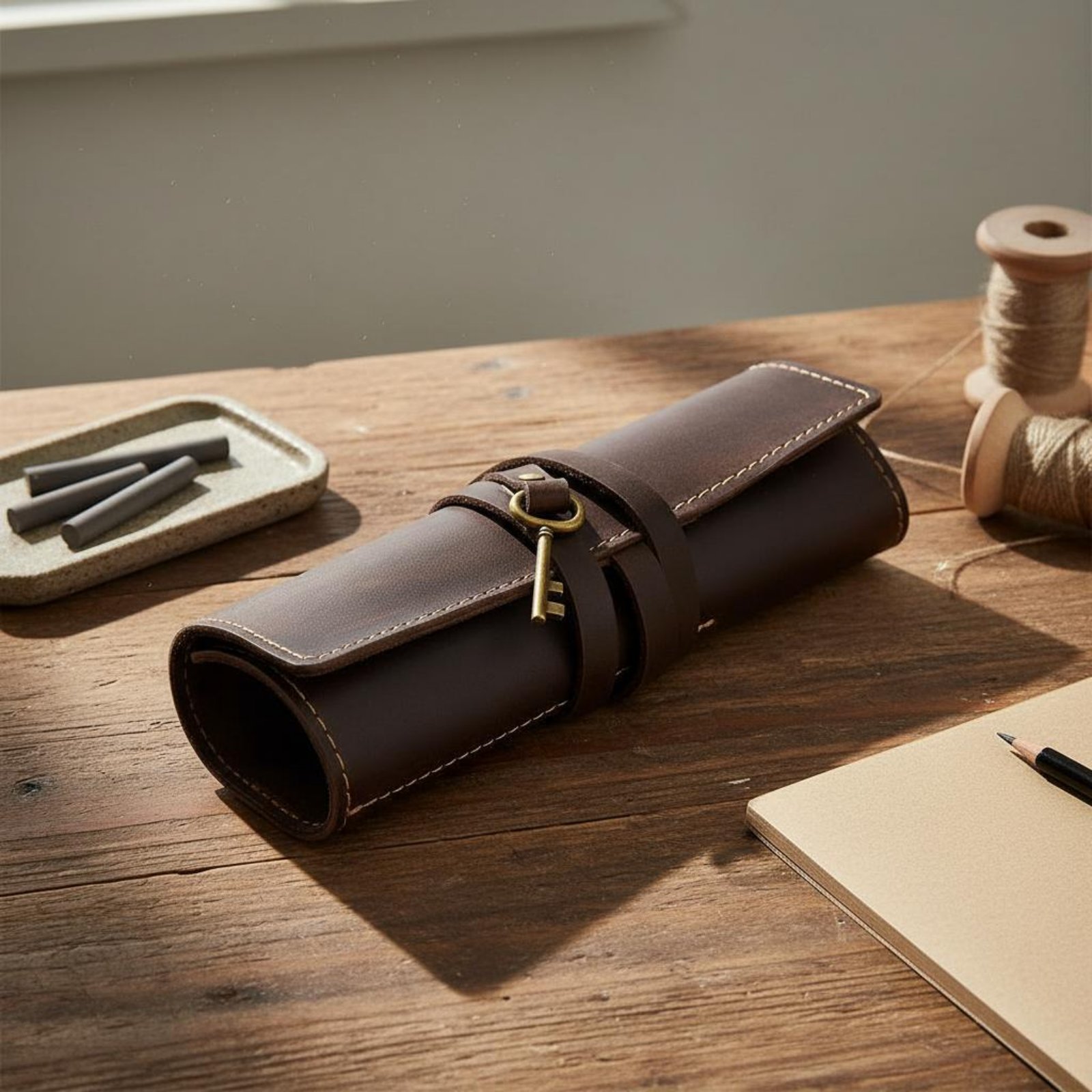 가죽 접이식 필기구 케이스 휴대용 롤업 필기구 파우치  - Pen Pouch Roll 리뷰 및 가격