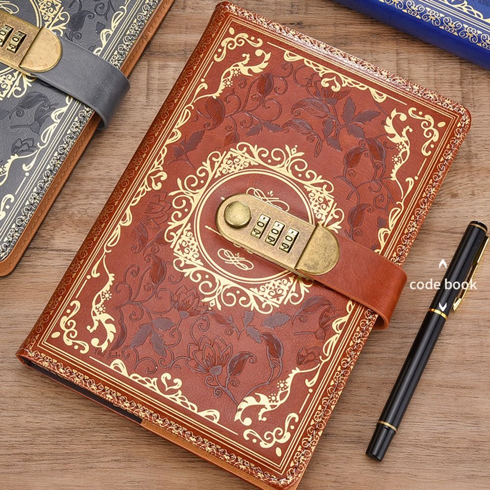 PU 가죽 A5 저널 노트북 콤비네이션 잠금장치 하드커 - Journal Leather Hardcover 리뷰 및 가격