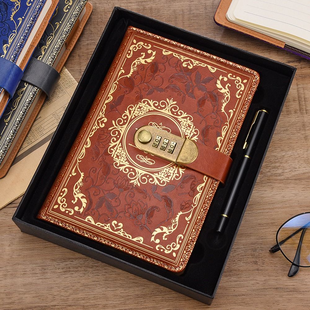 PU 가죽 A5 저널 노트북 콤비네이션 잠금장치 하드커 - Journal Leather Hardcover 리뷰 및 가격