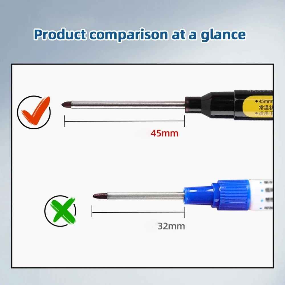 다용도 45mm 딥 드릴 홀 롱 니브 방수 마커 펜 ( - Stationery Supply 리뷰 및 가격