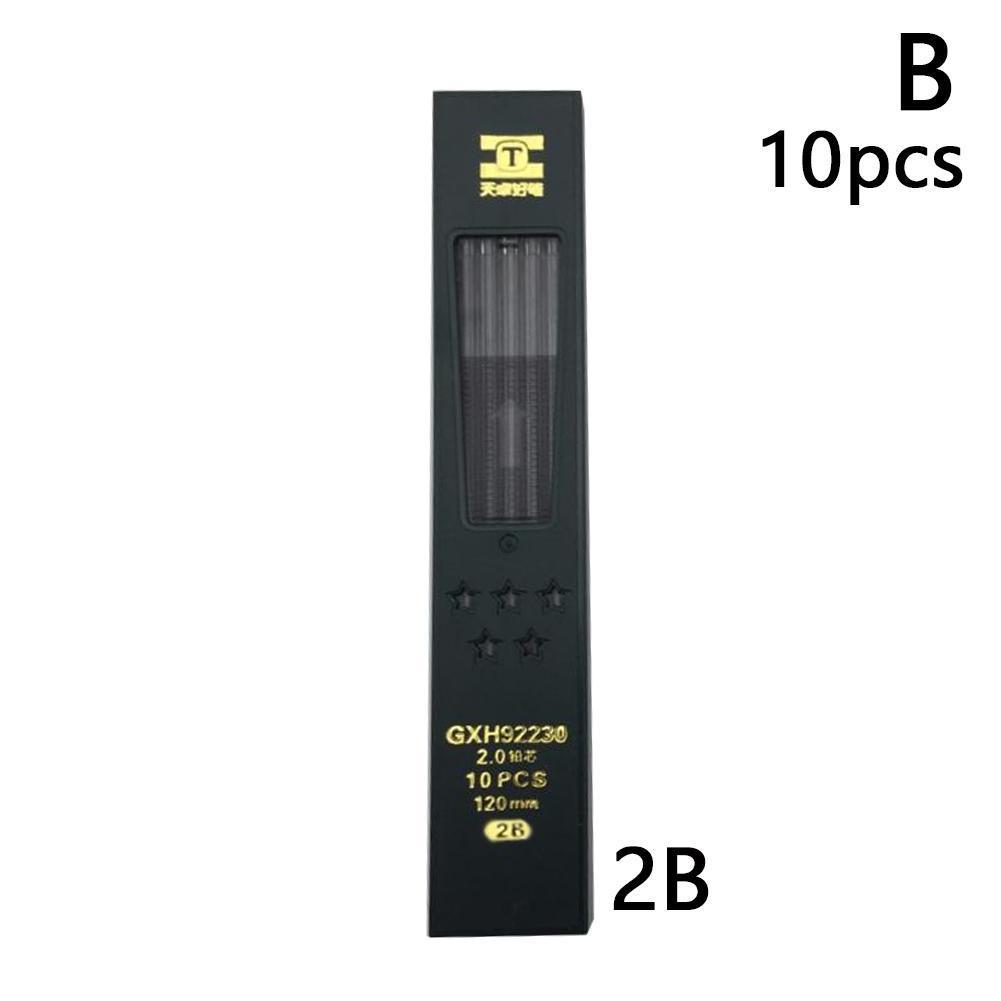뜨거운 10 개/상자 2mm 2B HB 검정 2.0mm - Mechanical Pencil Lead 리뷰 및 가격