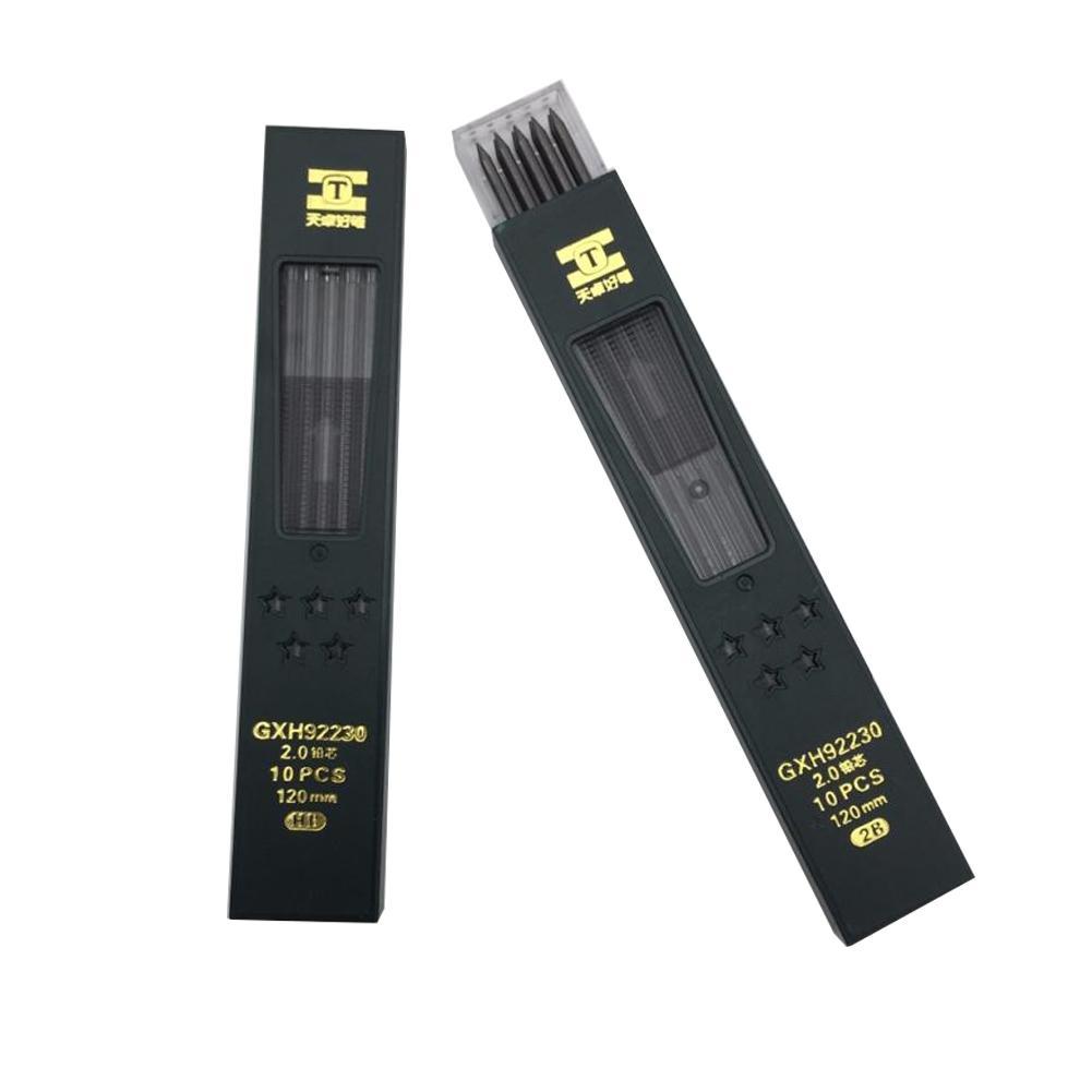 뜨거운 10 개/상자 2mm 2B HB 검정 2.0mm - Mechanical Pencil Lead 리뷰 및 가격