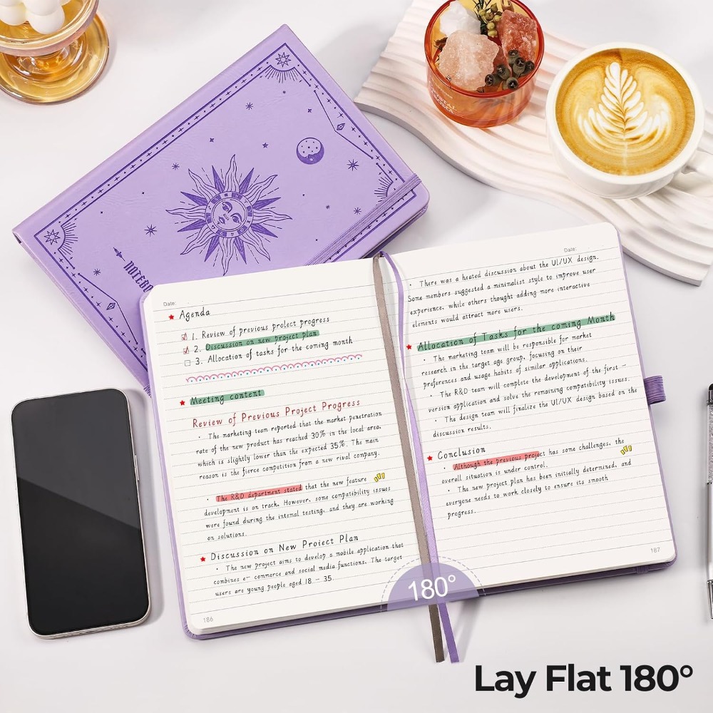 A5 하드커버 라인 노트 - 320페이지, 100gsm - Journal Leather Hardcover 리뷰 및 가격