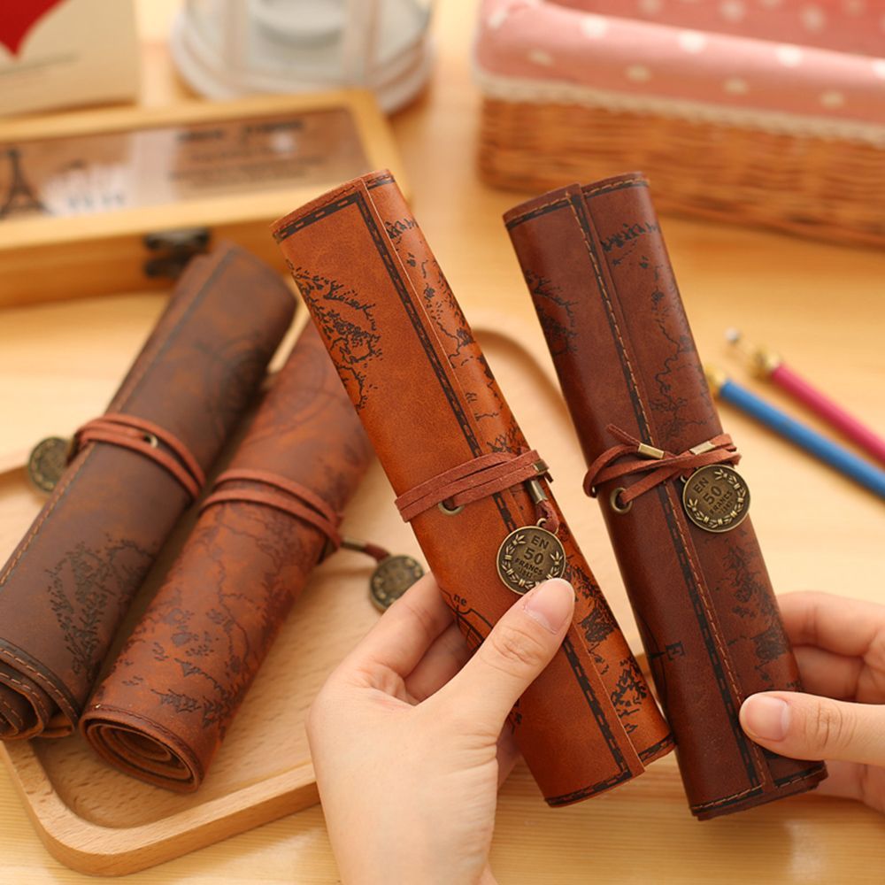 패션 롤 빈티지 레트로 펜 연필 케이스, 학교용 케이스 - Pen Pouch Roll 리뷰 및 가격