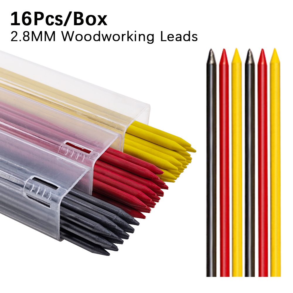16 개/상자 2.8mm 2B 단단한 목수 연필 교체  - Mechanical Pencil Lead 리뷰 및 가격