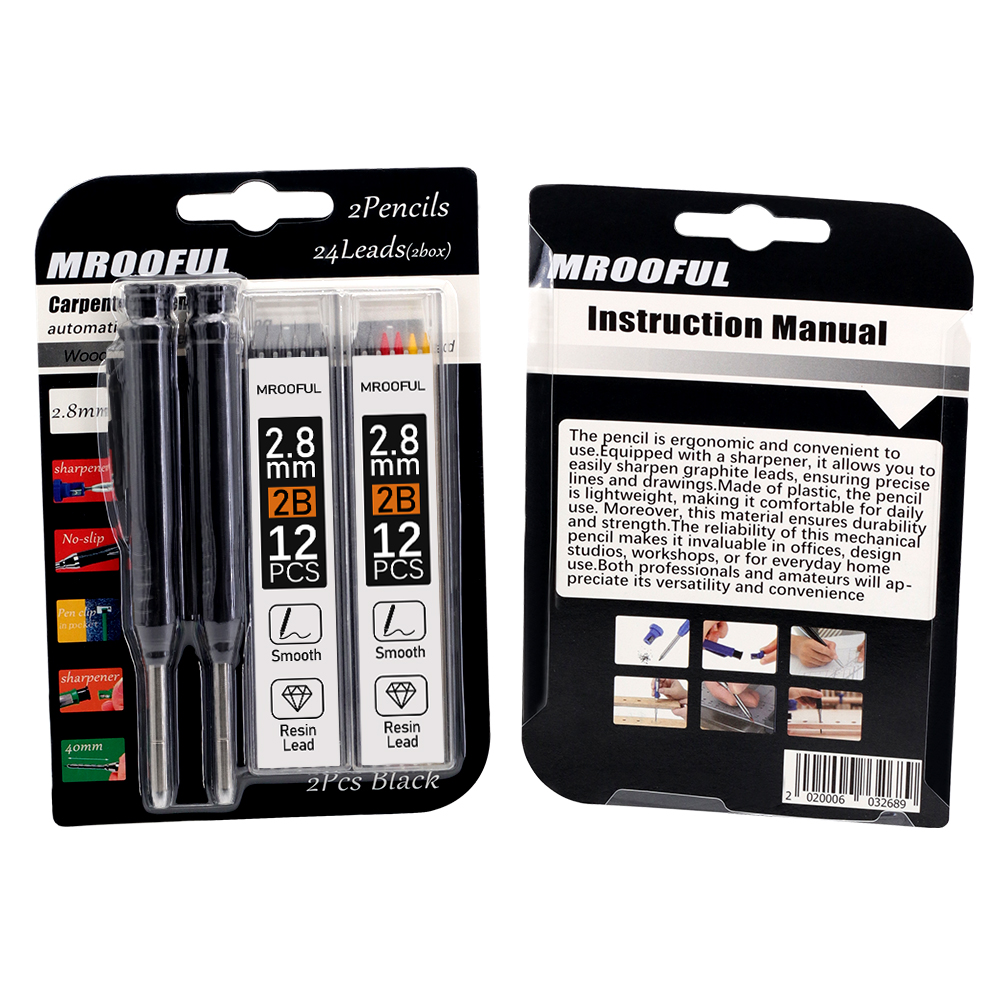 2.8mm 목수용 기계식 연필 카드 세트, 내장형 연필 - Mechanical Pencil Lead 리뷰 및 가격
