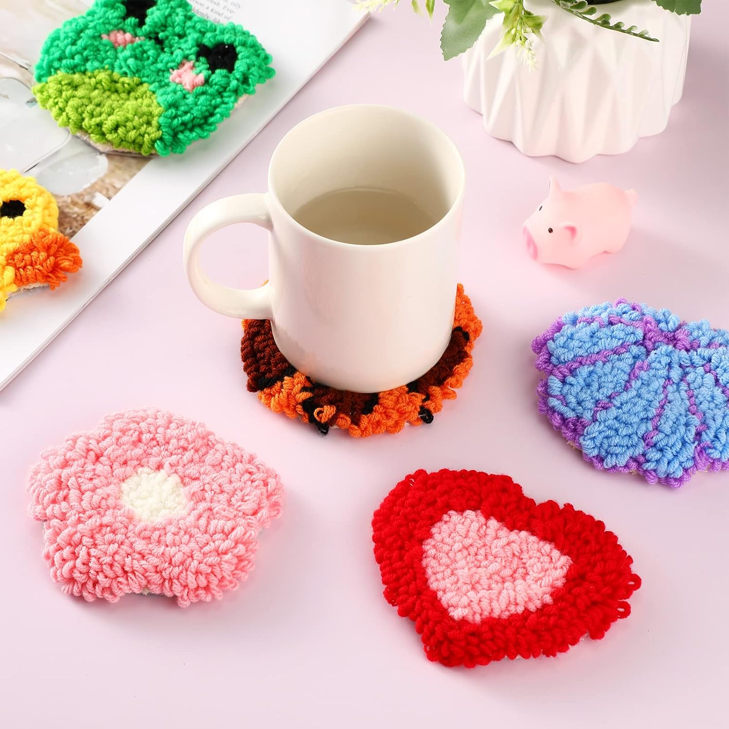 6pcs 펀치 바늘 자수 키트 DIY 스티치 컵 받침  - Graph Paper Pad 리뷰 및 가격