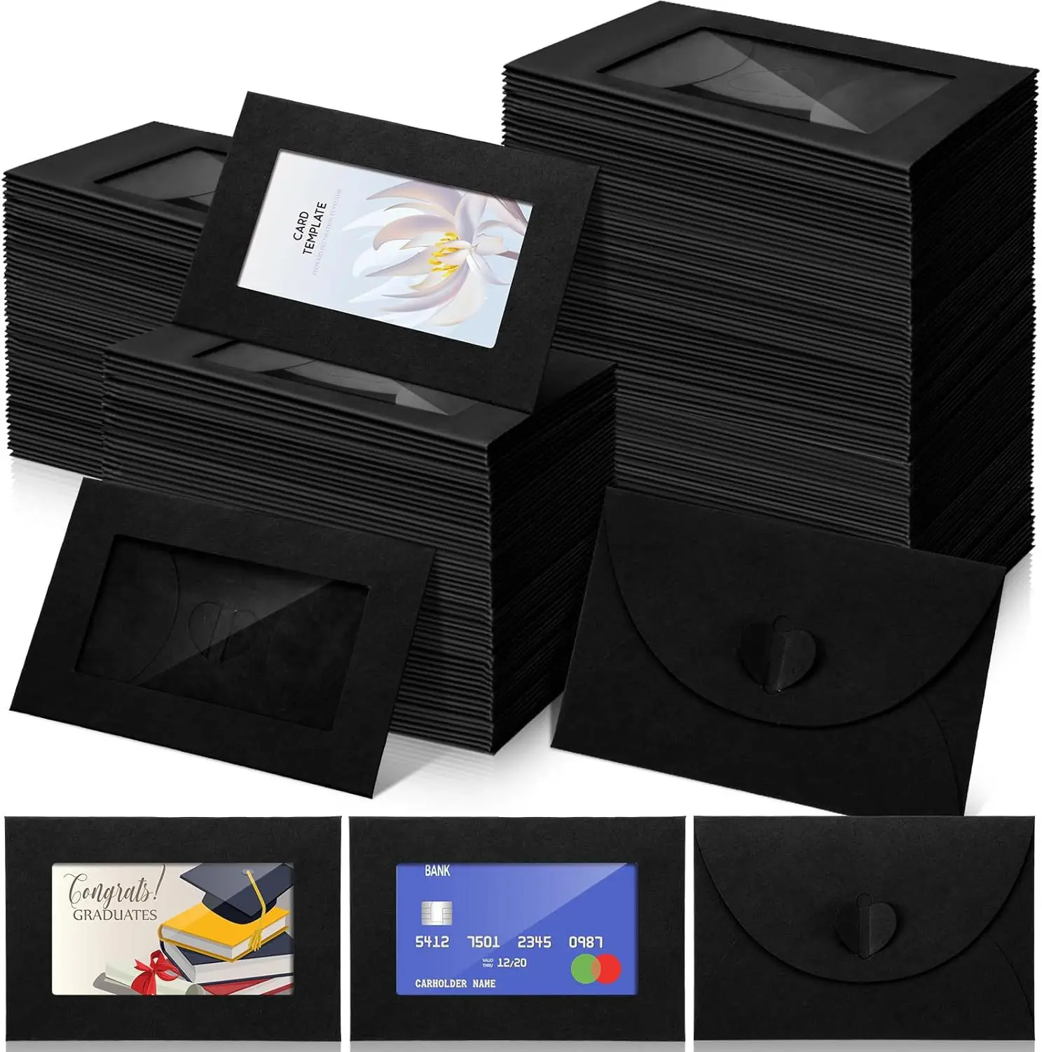 50 개/몫 10.5X7cm 봉투 엽서 창 개방 작은  - Letter Envelope Kraft 리뷰 및 가격