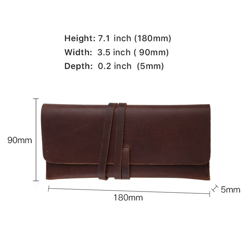 레트로 빈티지 수제 소 가죽 펜 가방, 롤 연필 케이스 - Pen Pouch Roll 리뷰 및 가격