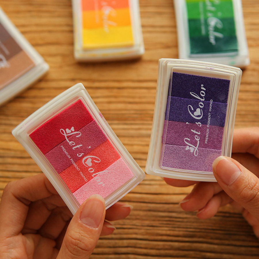 그라데이션 컬러 공예 잉크 패드 귀여운 멀티 컬러 스탬 - Self Inking Stamp 리뷰 및 가격