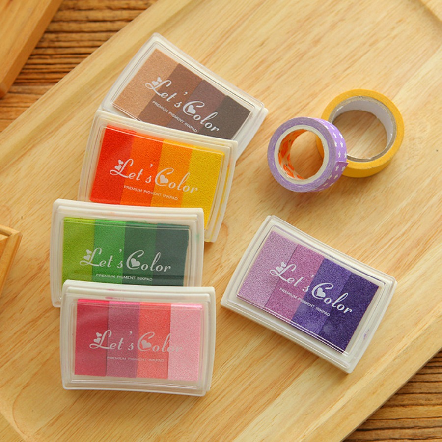 그라데이션 컬러 공예 잉크 패드 귀여운 멀티 컬러 스탬 - Self Inking Stamp 리뷰 및 가격