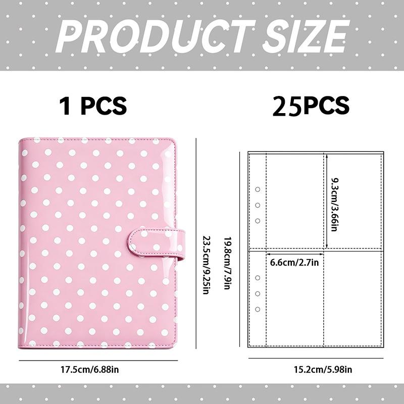 A5 폴카 도트 6링 카드 수집 바인더 100 슬롯 P - Notebook Dotted A5 리뷰 및 가격