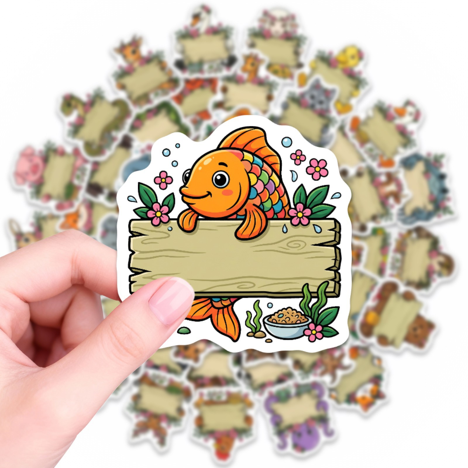 50/100Pcs HD 수채화 숲 동물 스티커 전화 보 - Paper Deal Stationery & Office Supply Kota Bharu 리뷰 및 가격