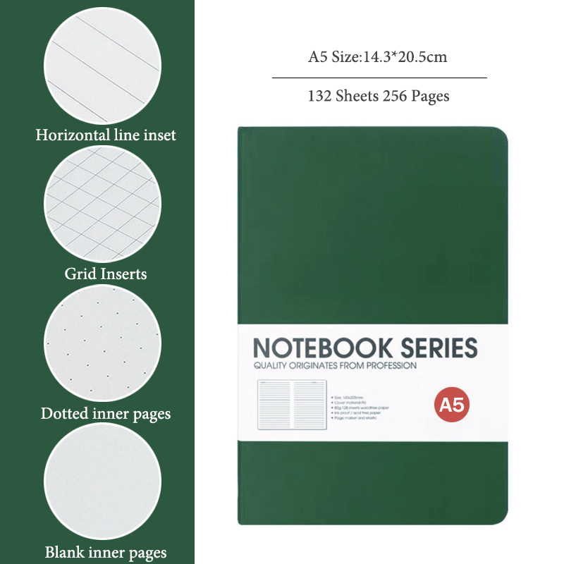 A5 노트, 4가지 종류의 내부 페이지, 132매 25 - Notebook Dotted A5 리뷰 및 가격