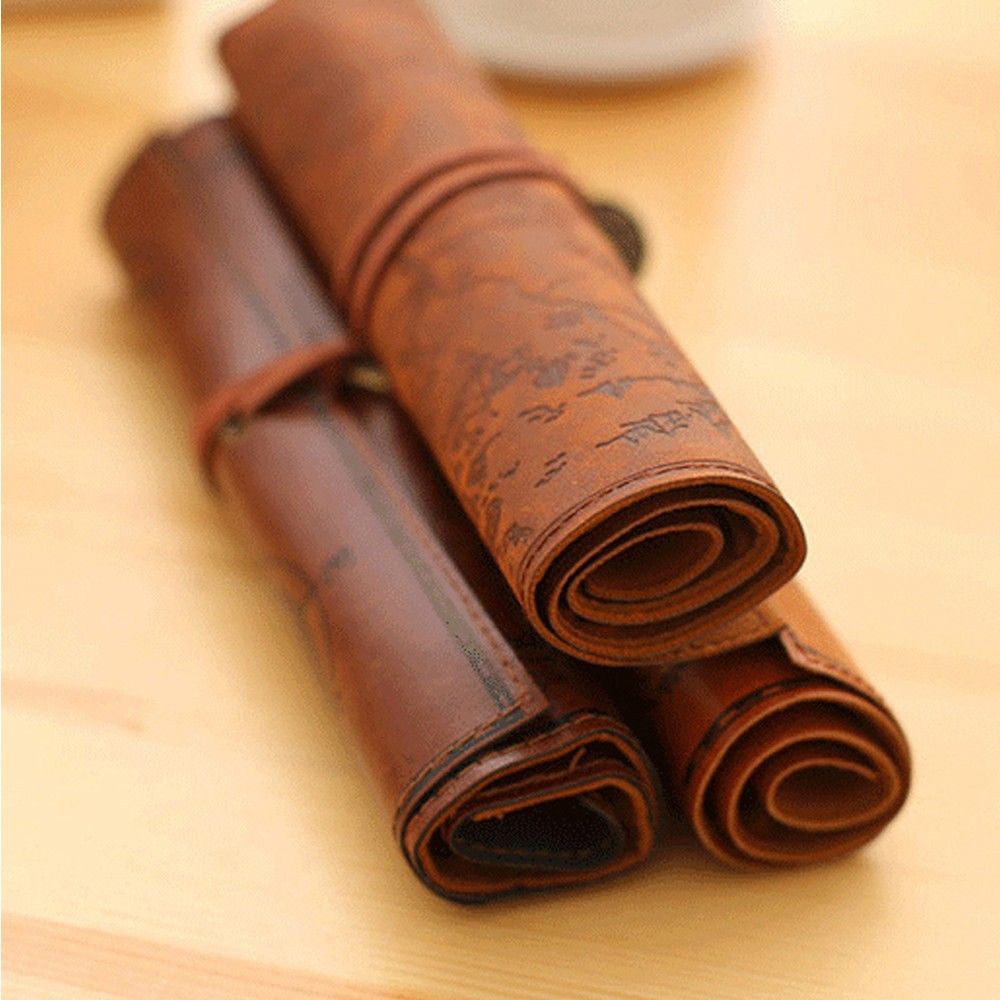 유니크 레트로 럭셔리 보물지도 롤 케이스 가방 파우치  - Pen Pouch Roll 리뷰 및 가격