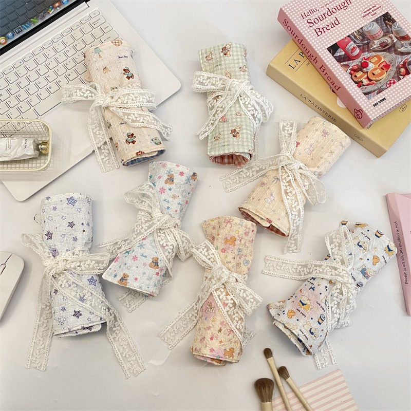 귀여운 만화 캐릭터 엠보싱 연필 롤백 휴대용 여행용 수 - Pen Pouch Roll 리뷰 및 가격
